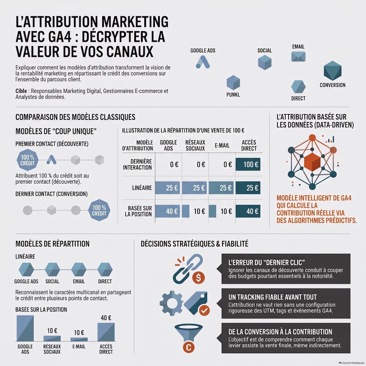 Qu'est-ce qu'un modèle d'attribution dans GA4